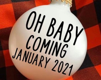 Oh Baby Announcement Ornament | Pregnancy Reveal Ornament