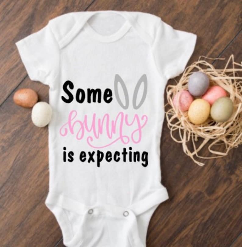Easter Pregnancy Reveal; Pregnancy Announcement; Anoucement Onesie; Bunny Baby Reveal; Grandparent reveal