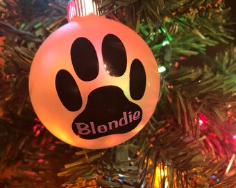 Custom Dog Name Ornament; Personalized Dog Name Ornament