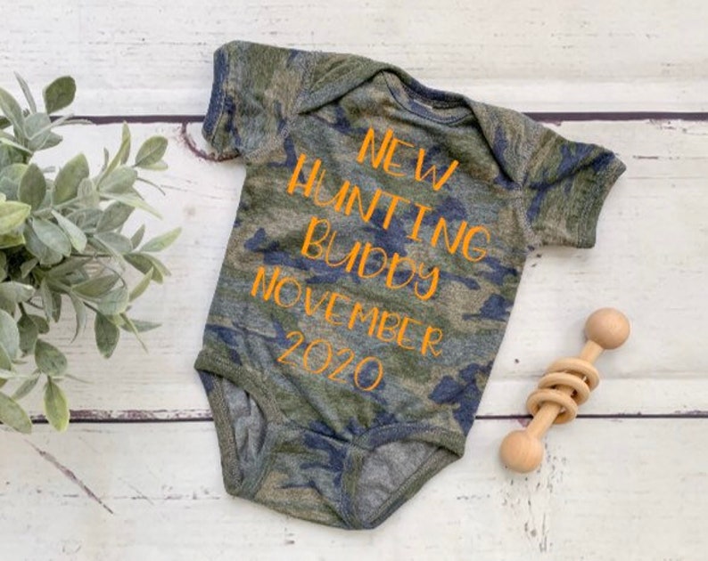 New Hunting Buddy Pregnancy Reveal Baby Announcement Etsy