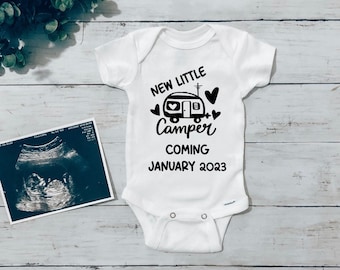 New Little Camper Pregnancy Reveal Baby Announcement Camping theme