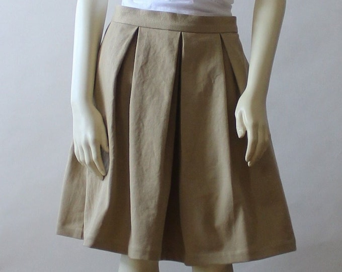 KKT Leather Fabric Above Knee Shirred Slit Women'S Skirt - Light Pink - Arlington main image 1