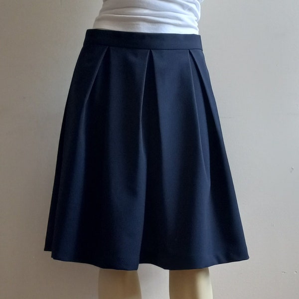 Blue Pleated Skirt - Etsy