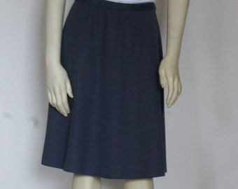 Gray Jersey Knit Casual Skirt For Women, Knee Length A-Line Skirt, Swing Work Custom Handmade