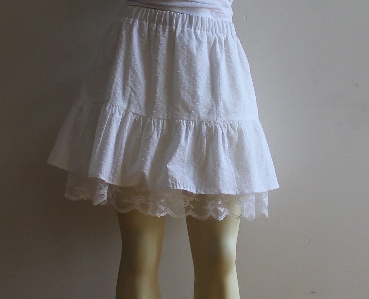 Women's Toulouse Woven String Skirt WHITE