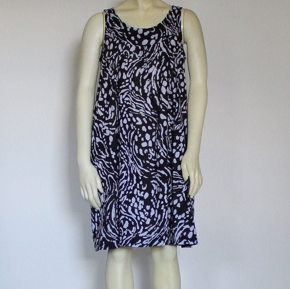 Sleeveless Cotton House Dress for Women Summer, Knee Length Dress With