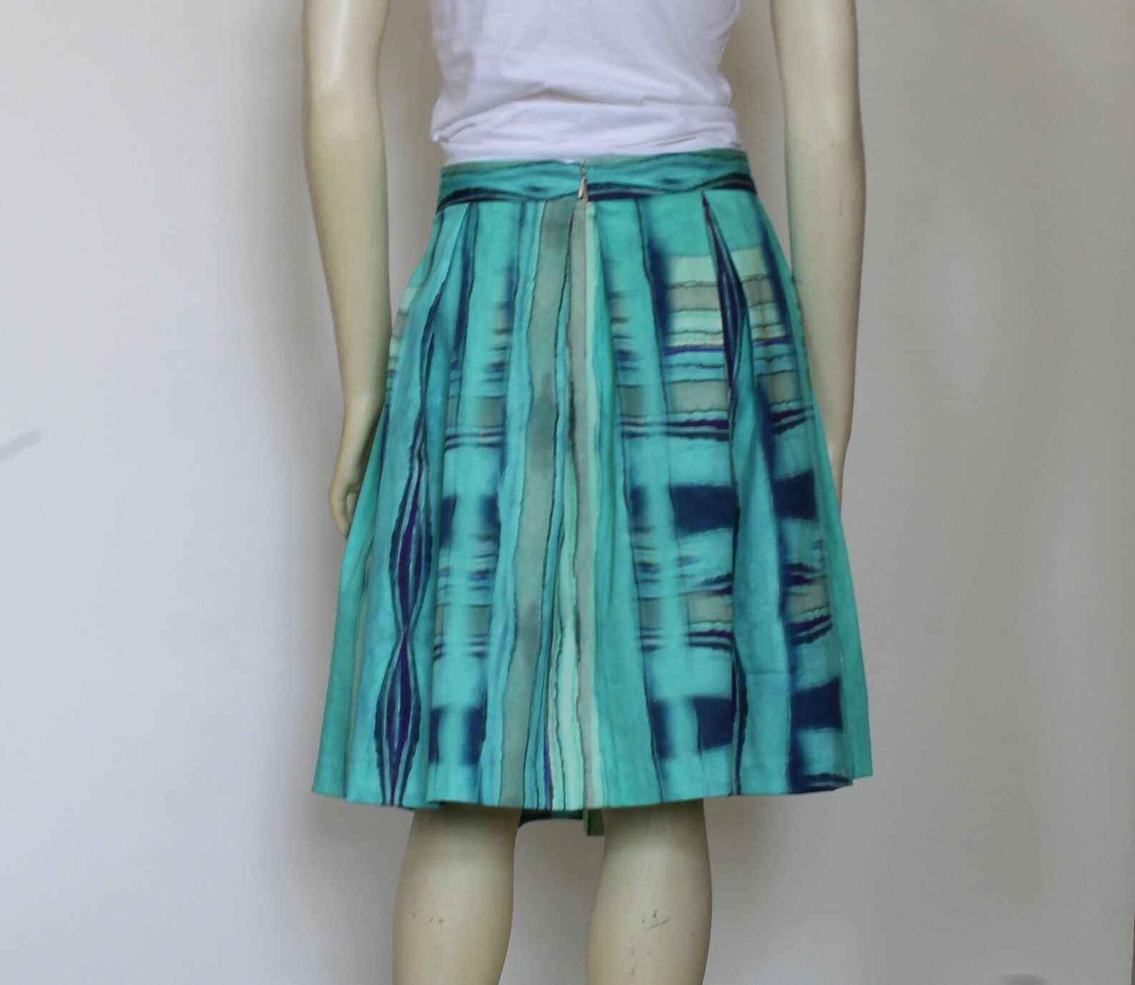 Pleated Knee Length Skirt For Women Multicolor Cotton Skirt Etsy