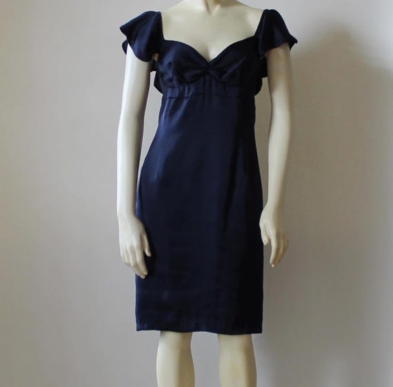 blue satin pencil dress Coast Women's Corsage Satin Pencil Dress in Light Blue