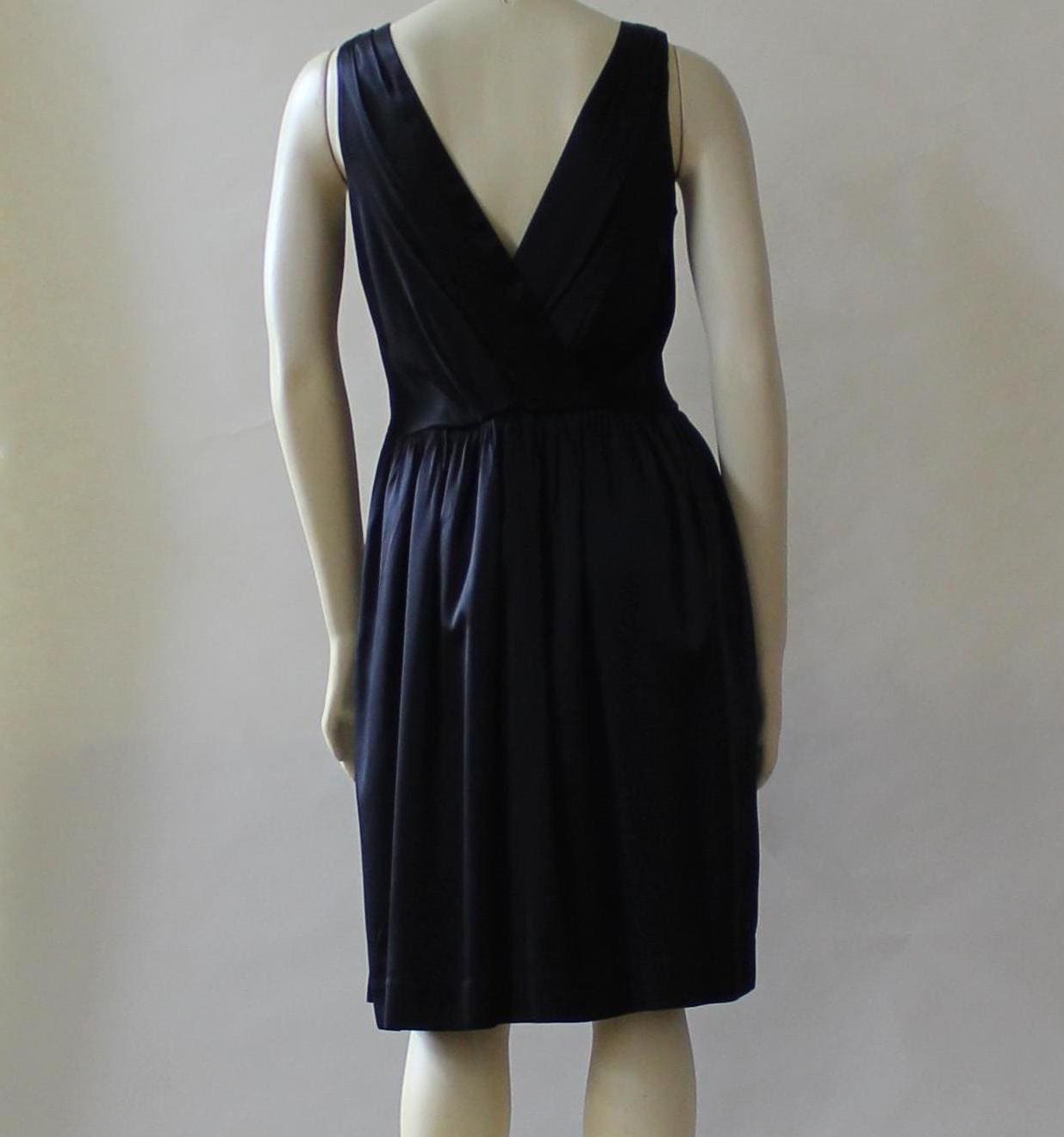 Handmade Silk Charmeuse Cocktail Dress: Sleeveless V Neck LBD - Size S -  Etsy