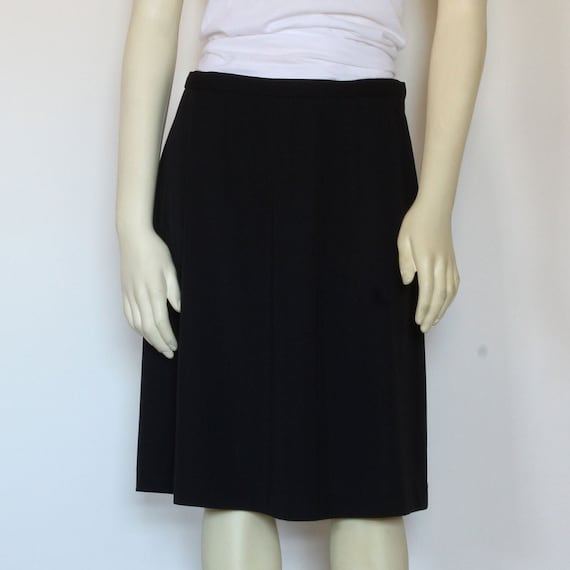 Black Matte Jersey Knit Skirt for Women A line Knee Length Skirt Summer Fall Custom Handmade Etsy