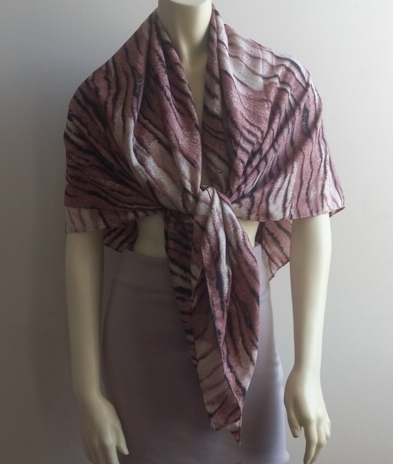 Women,s Square Satin Scarf, Polyester Fall Oversized bild 6