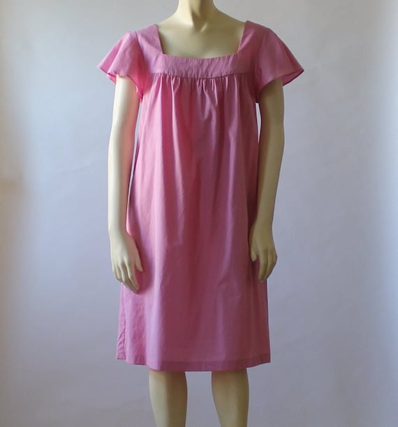 pink cotton poplin dress Pink Cotton Poplin V-Neck Infinity Midi Dress 62" / Regular (5'2"