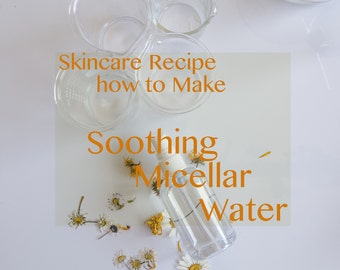 How to Make Soothing Micellar Water, PDF Photo Tutorial, Facial Leave On Cleanser, Travelling Overnight Flight Skincare Routine, DIY Recipe