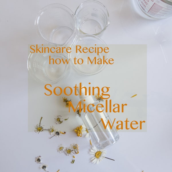 How to Make Soothing Micellar Water, PDF Photo Tutorial, Facial Leave On Cleanser, Travelling Overnight Flight Skincare Routine, DIY Recipe