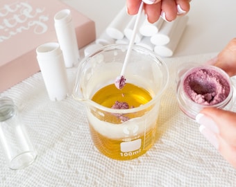 Receta de bálsamo labial natural: Tutorial para crear brillo labial con color (libro electrónico imprimible)