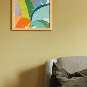NON-GLARE | Stained Oak Wood Frame (1"w) | with non-glare acrylic (plexiglass) upgrade | handmade | available in custom sizes up to 28" image 2