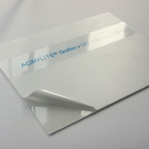 UV Acrylic Only (plexiglass)- Acrylite Premium framing grade alternative to glass, shatterproof, lightweight, made in USA