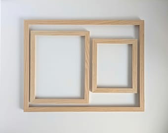 Unfinished red oak frame for DIY picture framing | custom sizes up to 28" | 1"w x 3/4"d | solid wood frame only | no glass/backing/hardware