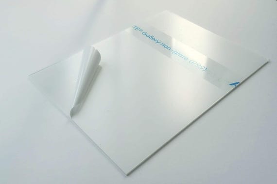 Non-Glare Acrylic (plexiglass) | Acrylite premium framing grade alternative to glass, shatterproof, lightweight | approx. 90% UV Filtering