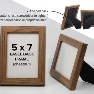 NON-GLARE | Stained Oak Wood Frame (1"w) | with non-glare acrylic (plexiglass) upgrade | handmade | available in custom sizes up to 28" image 4