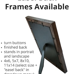 EXTRA THIN Custom Oak Wood Frame (3/4"w) | Non-glare Acrylic (plexiglass) Upgrade | Choose your size and stain image 11