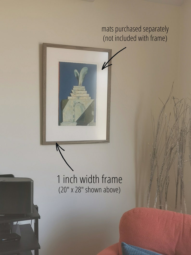 NONGLARE Stained Oak Wood Frame 1w With Nonglare Acrylic plexiglass