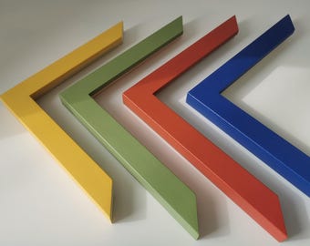 Custom Solid Wood Picture Frame (1"w) | Painted in Curated Colours | Handmade from Poplar Wood | Premium Acrylic & Acid-free Backing