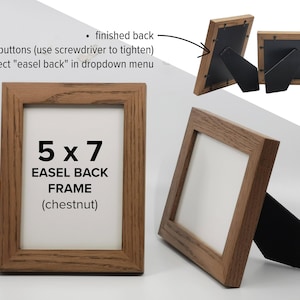 Stained Oak Wood Frame (1"w) | with STANDARD premium framing grade acrylic (plexiglass) | handmade | available in custom sizes up to 28" image 8