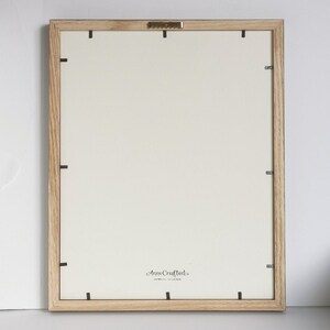 EXTRA THIN Custom Oak Wood Frame (3/4"w) | Non-glare Acrylic (plexiglass) Upgrade | Choose your size and stain image 10