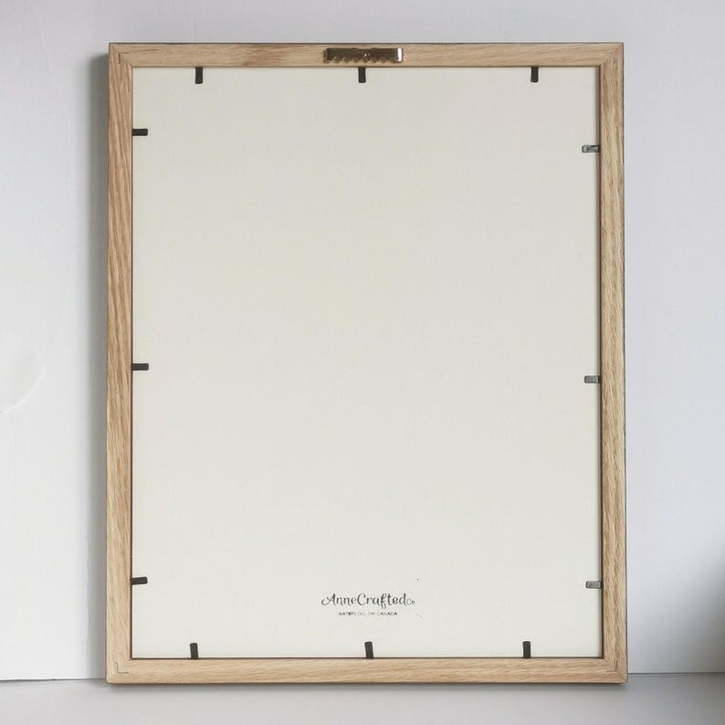 EXTRA THIN Custom Oak Wood Frame (3/4"w) | Non-glare Acrylic (plexiglass) Upgrade | Choose your size and stain image 10