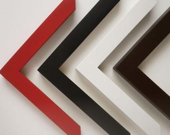 Solid Wood Frame (1"w) | with STANDARD premium framing grade acrylic (plexiglass) | hand-painted, poplar wood | custom sizes up to 28"