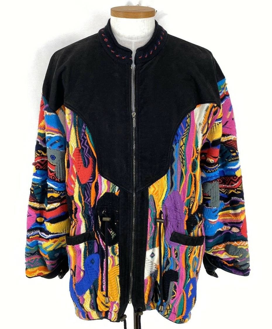 Very Rare Coogi Australia Large Zip Sweater Coat Jacket Black | Etsy