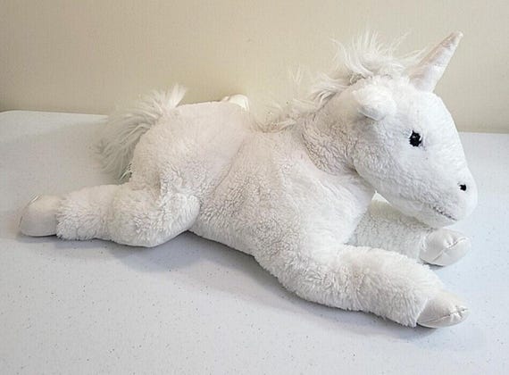 FAO Schwarz Enchanted Unicorn Adopt a pet White Plush Stuffed Animal Toy 18 Etsy