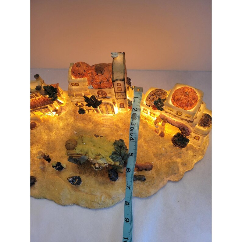 VTG Town of Bethlehem Holy Family Jesus Display Nativity Lighted ...