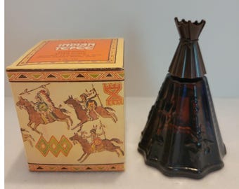 Flacone da collezione vintage anni '70 di dopobarba Avon Indian Tepee Spicy, 120 ml (4 oz)