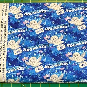 Owl Letters from Hogwarts Harry Potter 100% Cotton Fabric | Fat Quarter, Half Yard