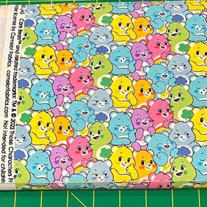 Care Bears Packed Characters 100% Cotton Fabric | Fat Quarter, Half Yard