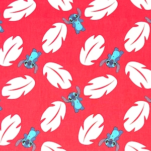 Lilo Stitch Hawaiian Dress 100% Cotton Fabric | Fat Quarter, Half Yard
