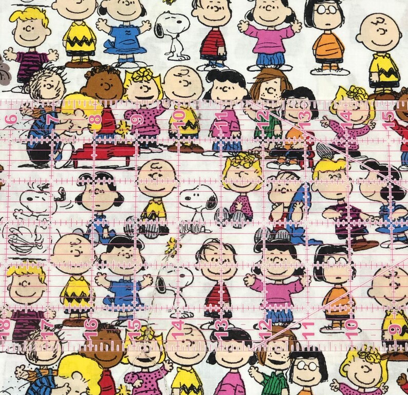 Peanuts Gang Fabric by Half Yard Fat Quarter Charlie Brown Etsy
