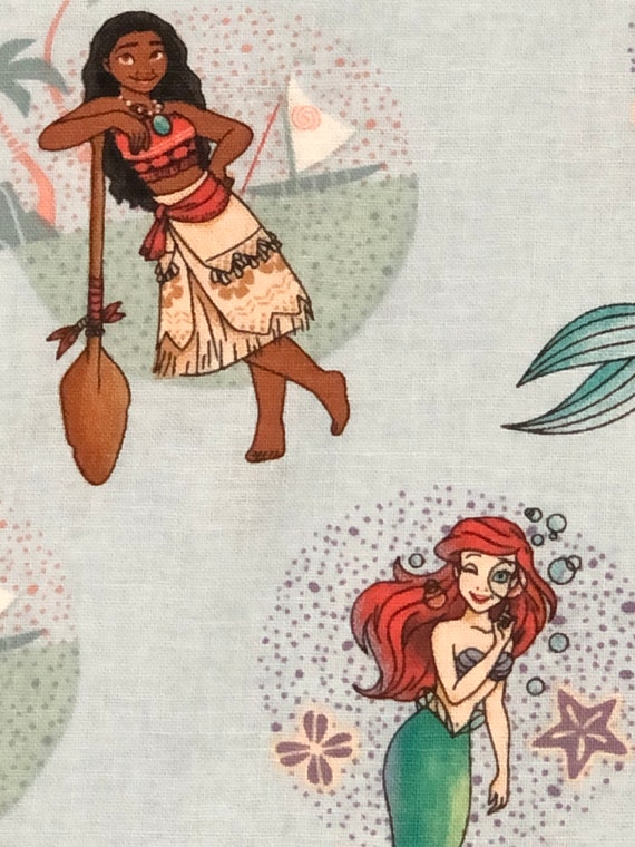 Springs Creative Disney Little Mermaid Ariel Scenic Fabric By The Yard, Fabric, Household