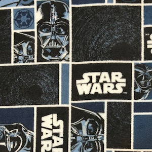 FLEECE Darth Vader Star Wars Fabric By the Yard, Half Yard, Star Wars Polyester Fabric