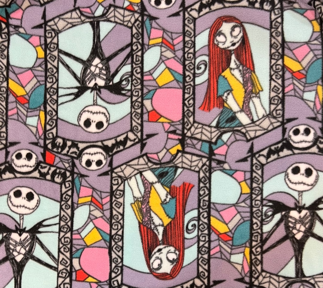 FLEECE Nightmare Before Christmas Fabric by the Yard, Half Yard, Jack
