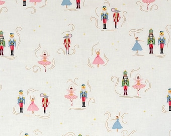 Nutcracker Ballerina Mouse King Christmas 100% Cotton Fabric | Fat Quarter, Half Yard