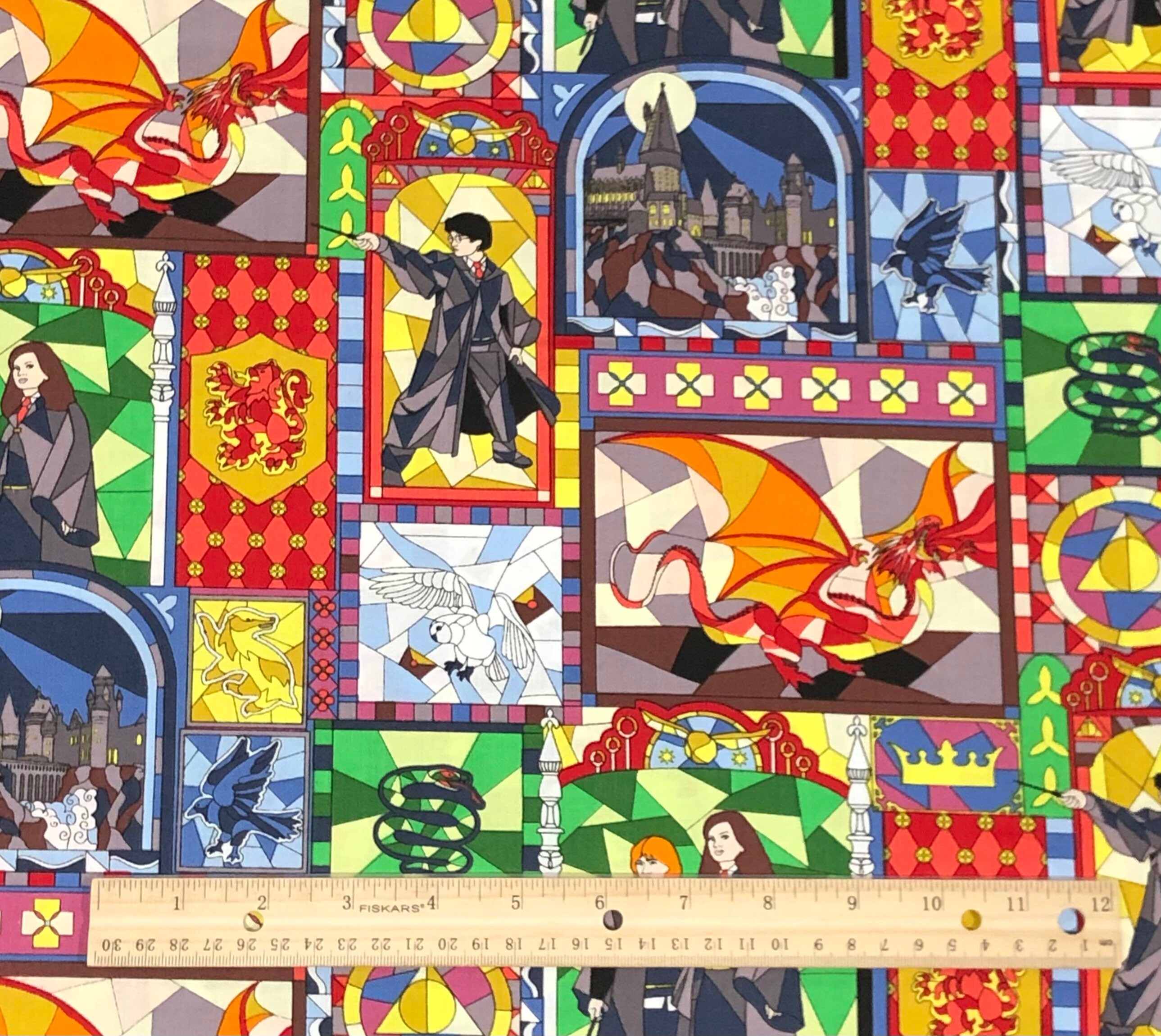 Pack De 5 Telas Harry Potter Fat Quarter - 100% Algodón, Licencia Oficial, Ideal Para Manualidades Y Costura