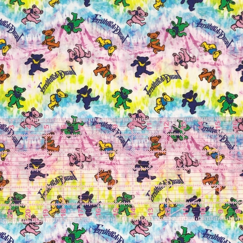 Grateful Dead Fabric by Half Yard Fat Quarter Dancing Bears Etsy