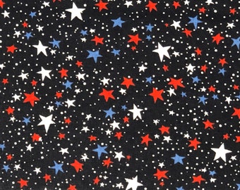 Stars Dots Navy Patriotic 100% Cotton Fabric | Fat Quarter, Half Yard