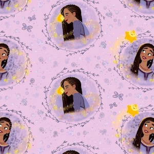 Wish Princess Asha Star 100% Cotton Fabric | Precut Fat Quarter