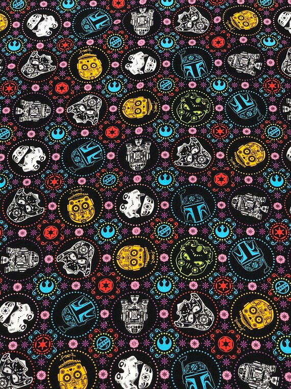 Star wars sugar skull fabric deals