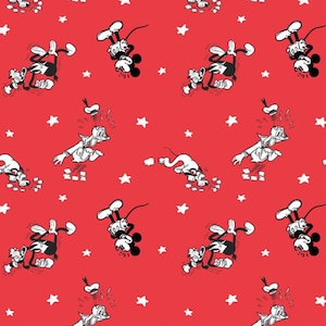 Mickey Mouse Sensational 6 Faces 100% Cotton Fabric | Fat Quarter, Half Yard
