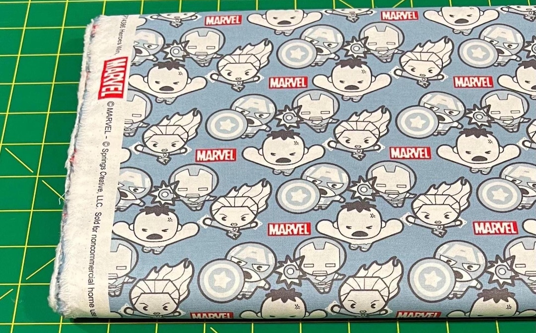 Marvel Licensed Baby Heroes Win 100% Cotton Fabric | Fat Quarter, Half ...